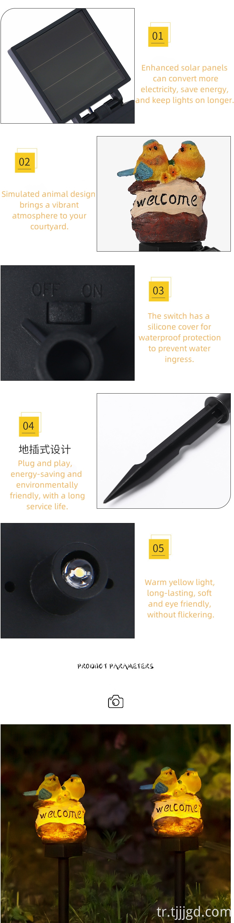 Solar Resin Lamp Outdoor